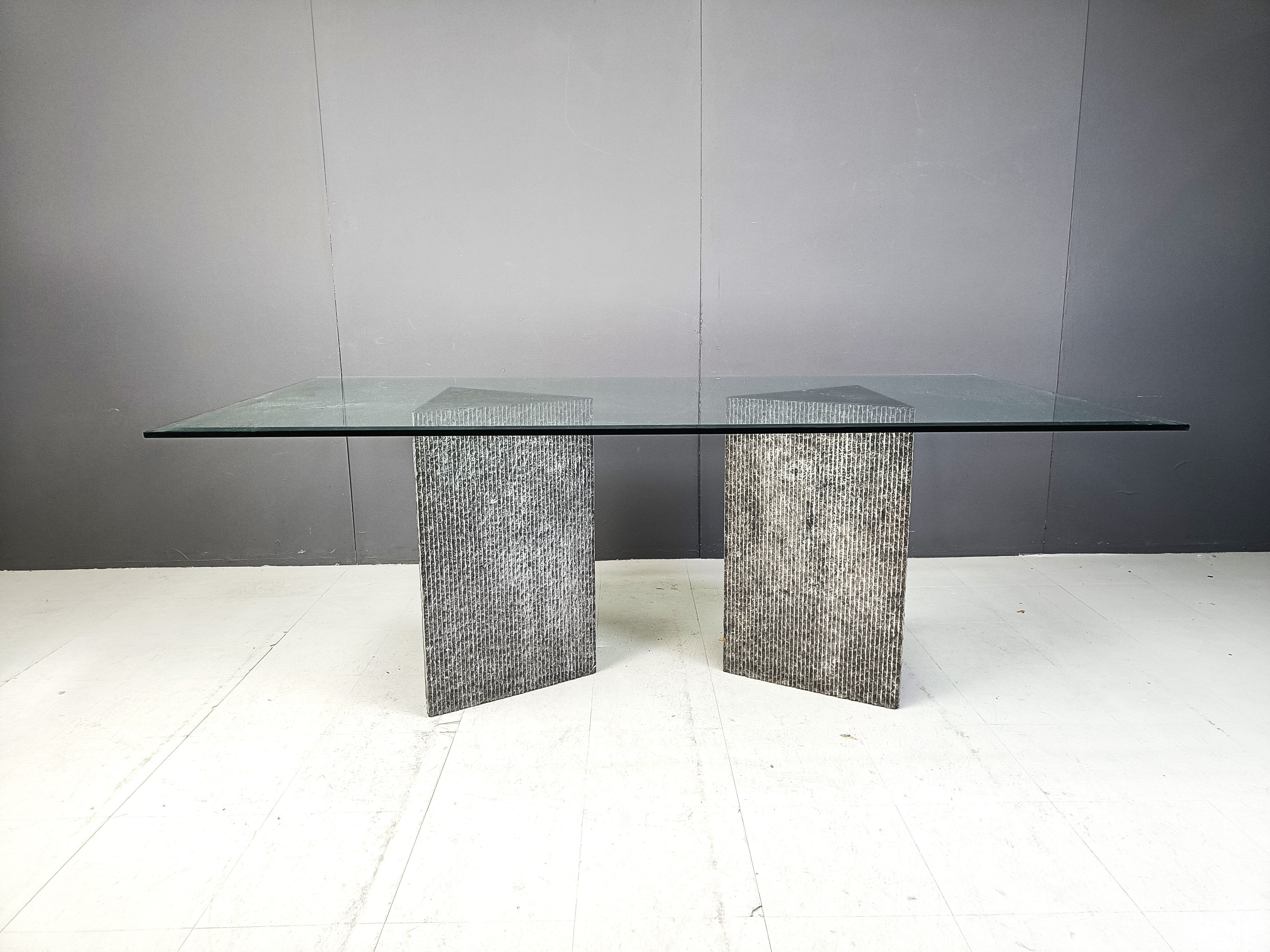 Vintage brutalist dining table, 1970s