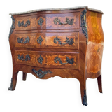 Louis XV Style Commode In Flower Marquetry