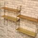 String metal shelf 1960 faux wood