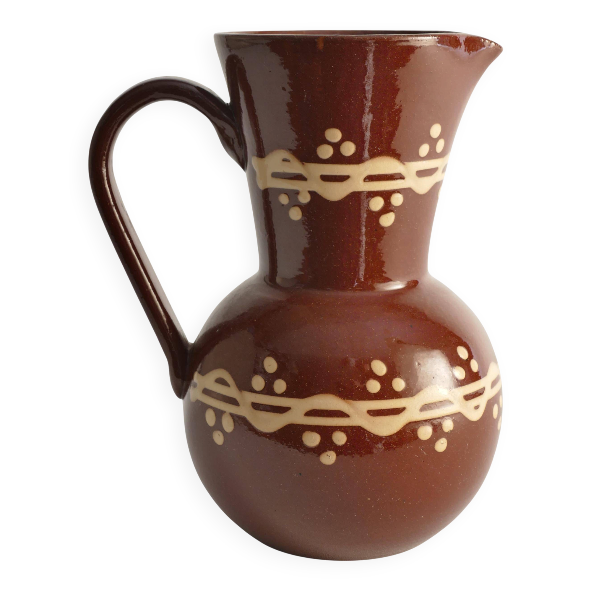 Brown Ceramic Pitcher or Vase by Andersson & Johansson, Höganäs, Sweden, 1920s