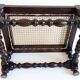 Antique Belle Epoque Oak Wood and Cane Footstool/ Occasional Table, late 19th-C
