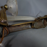 Art Deco bronze & glass wall lamp