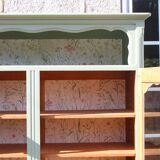Buffet, meuble de rangement vitré ancien, rénové
