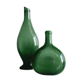 Paire de bouteilles en verre absinthe
