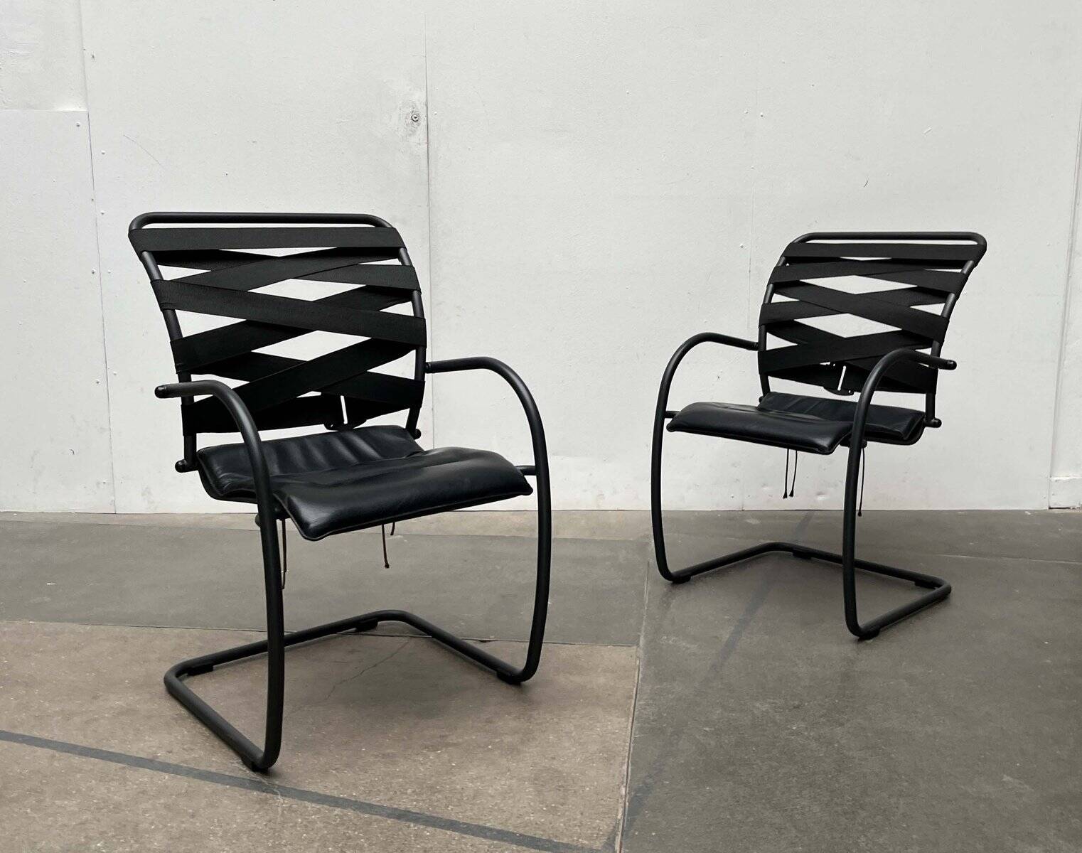 Fauteuils cantilevered Canasta postmodernes italiens par Heron Parigi pour Heron Parigi Design, années 1980, lot de 4