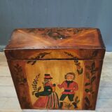 Chest painted with characters