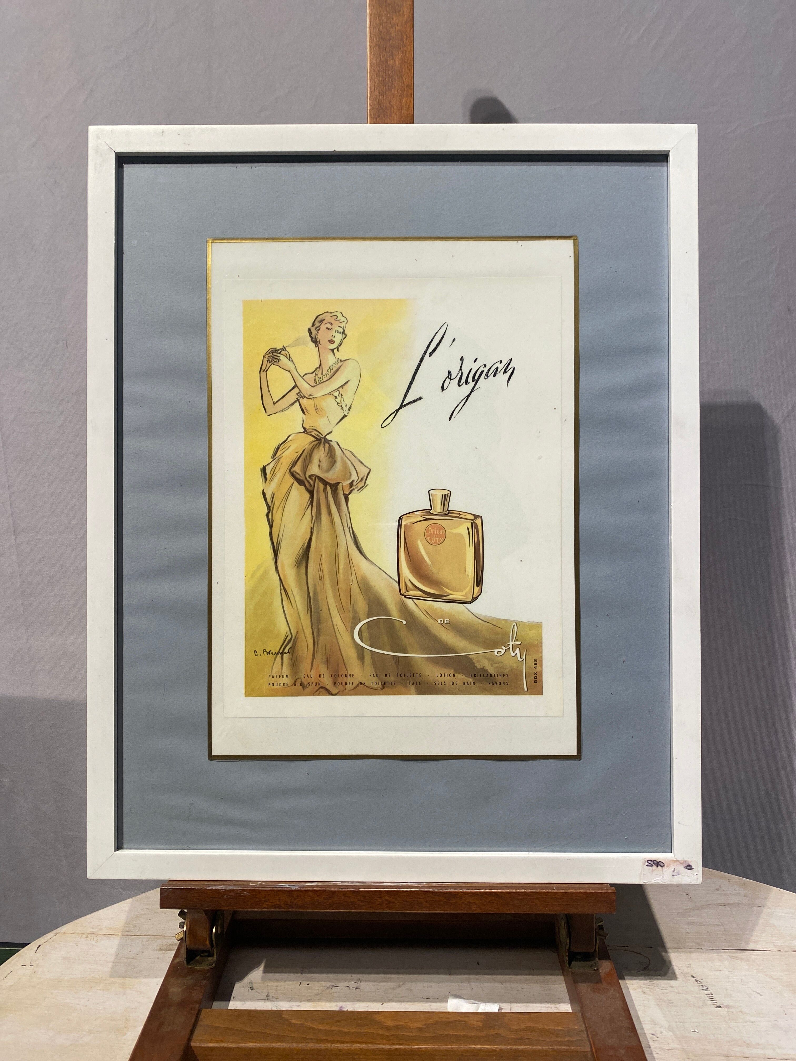 Framed edition for the perfume oregano, by Coty