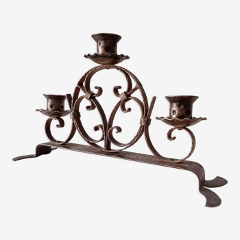 Old wrought iron candlestick