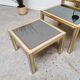 Tables gigognes laiton doré vintage 1970