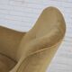1970s, Danish lounge chair, light green furniture velour, beech wood.