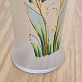 Glass vase with enamel flowers circa 1900