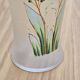 Vase verre et émail fleurs vers 1900