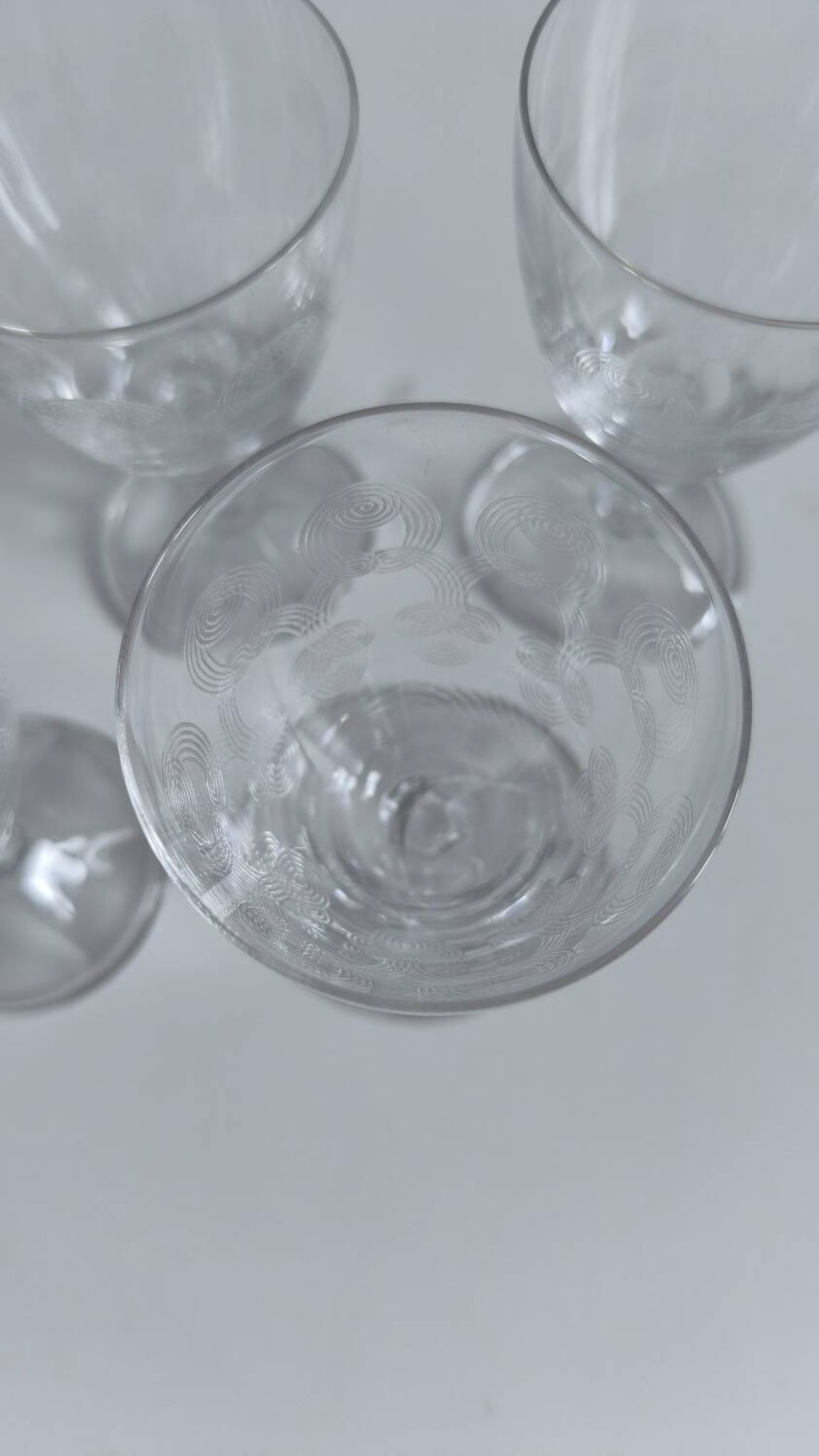 Set of 6 crystal wine glasses