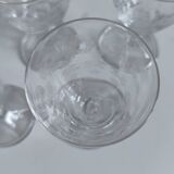 Set of 6 crystal wine glasses