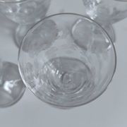 Set of 6 crystal wine glasses