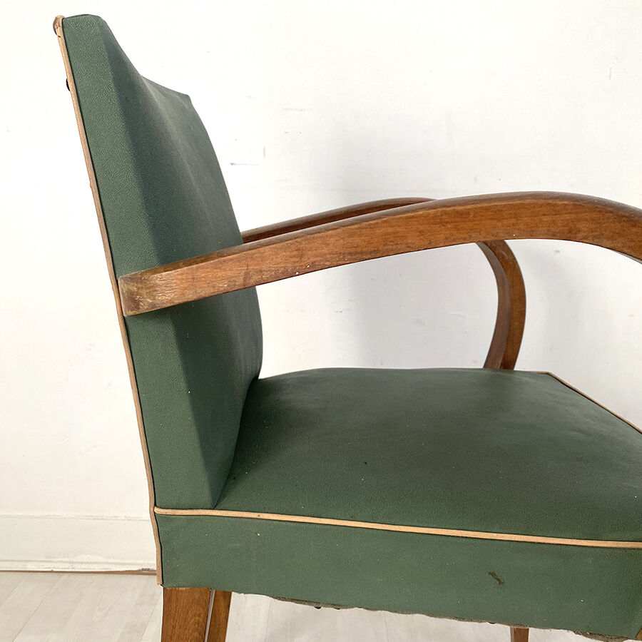 50's vintage green bridge chair