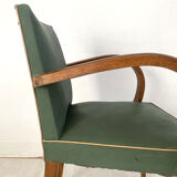 50's vintage green bridge chair