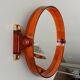 Vintage amber plexiglass mirror from the 70s