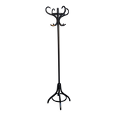 Vintage Black Bentwood Coat Stand in Thonet Style / Mid Century Hall Tree
