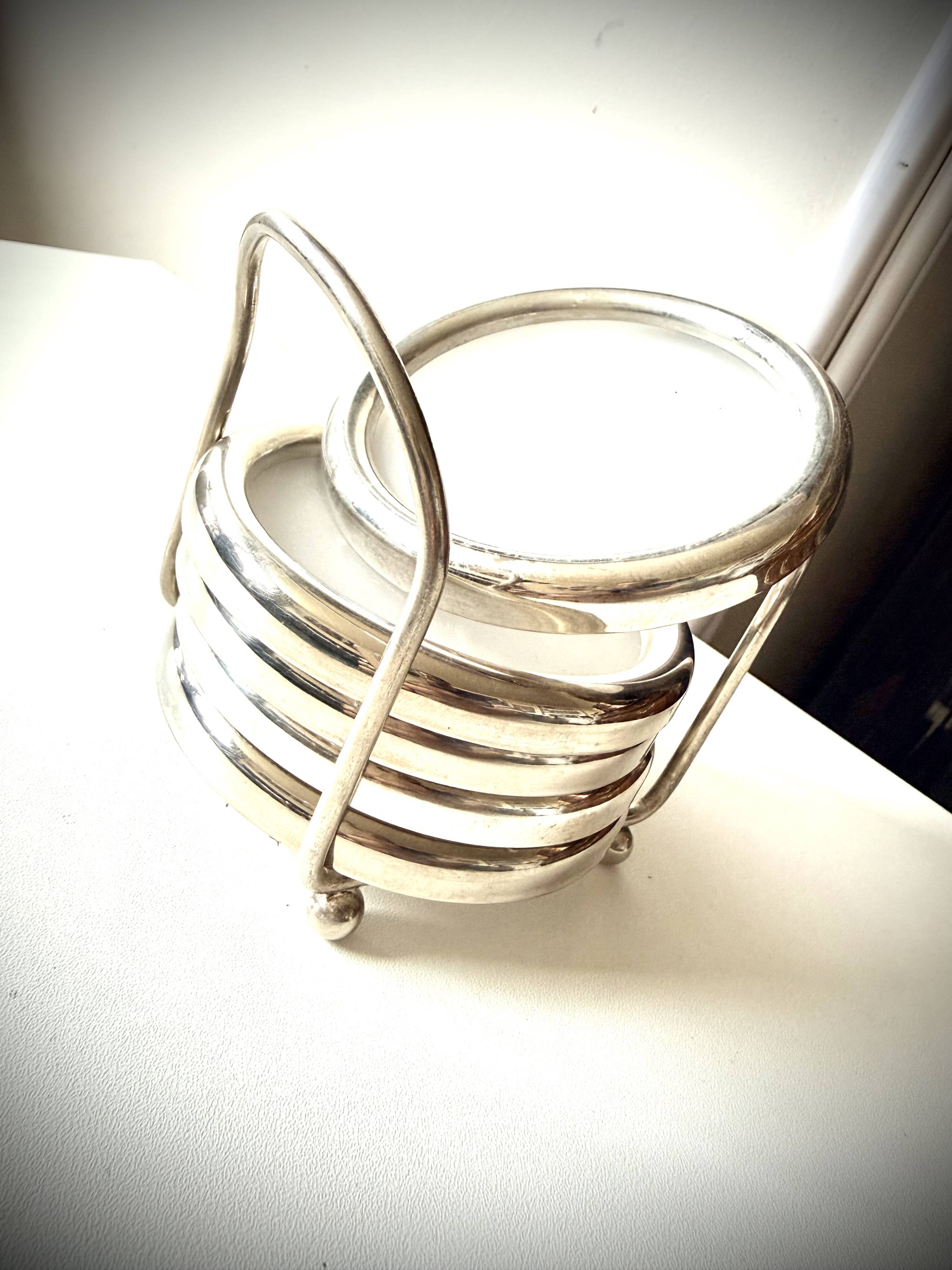 Vintage silver-plated coaster