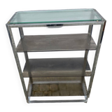 Console 3 shelves in smoked glass