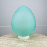 Lampe œuf Domec verre vert pâle années 70