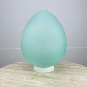 Egg lamp Domec pale green glass 70s