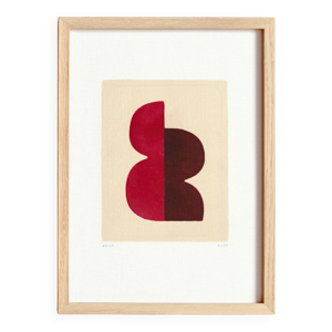 Peinture sur papier rose - marron