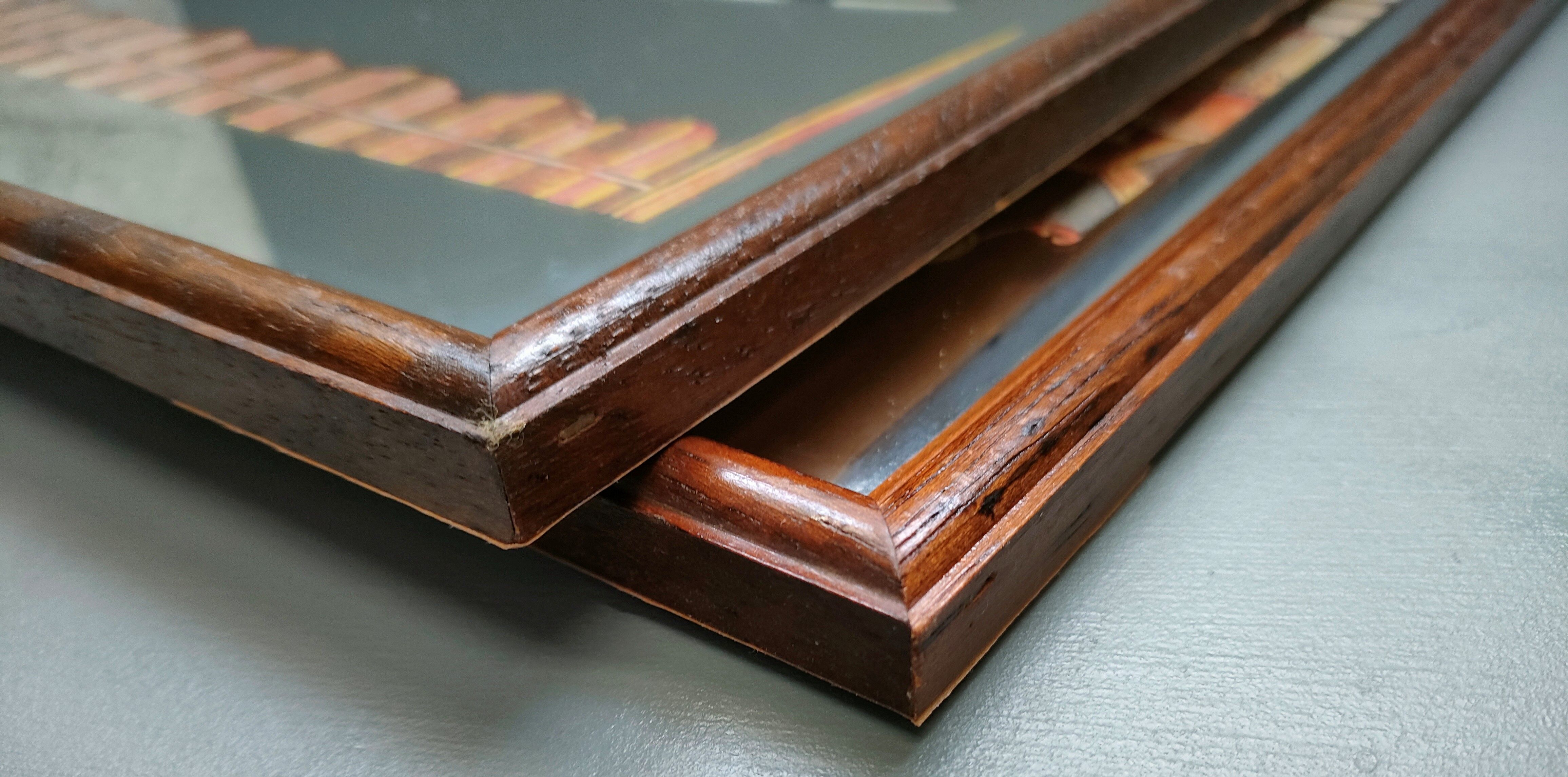 Two mirror frames Art-Deco style, silkscreened " Monte-Carlo " - France - 70's