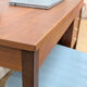 Bureau scandinave poignées dorées