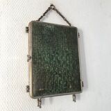 Triptych mirror barber-fir tree 27x58 vintage 1930