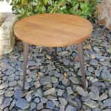 Round wooden coffee table