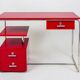 Vintage German Chrome Writing Desk, 1930s