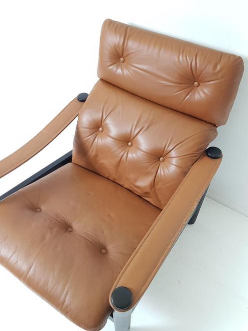 Danish suede leather armchair