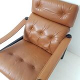 Fauteuil danois cuir daim