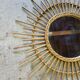 Round rattan mirror 1970