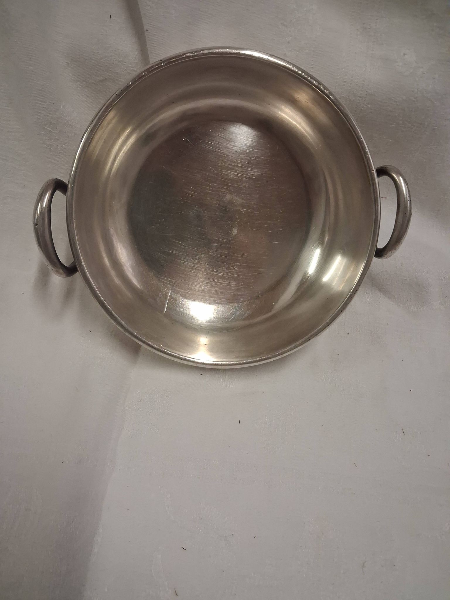 Antique serving dish, vegetable dish, in silver-plated metal, Pannassier silversmithing.