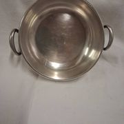 Antique serving dish, vegetable dish, in silver-plated metal, Pannassier silversmithing.
