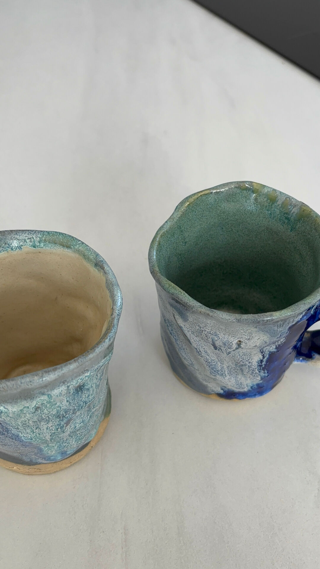 Set of 2 glazed ceramic mugs – Handmade rustic mugs