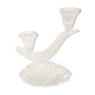 Ancient art deco glass candlestick