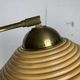 Italian adjustable floor lamp in pencil reed bamboo rattan and brass, 1970s