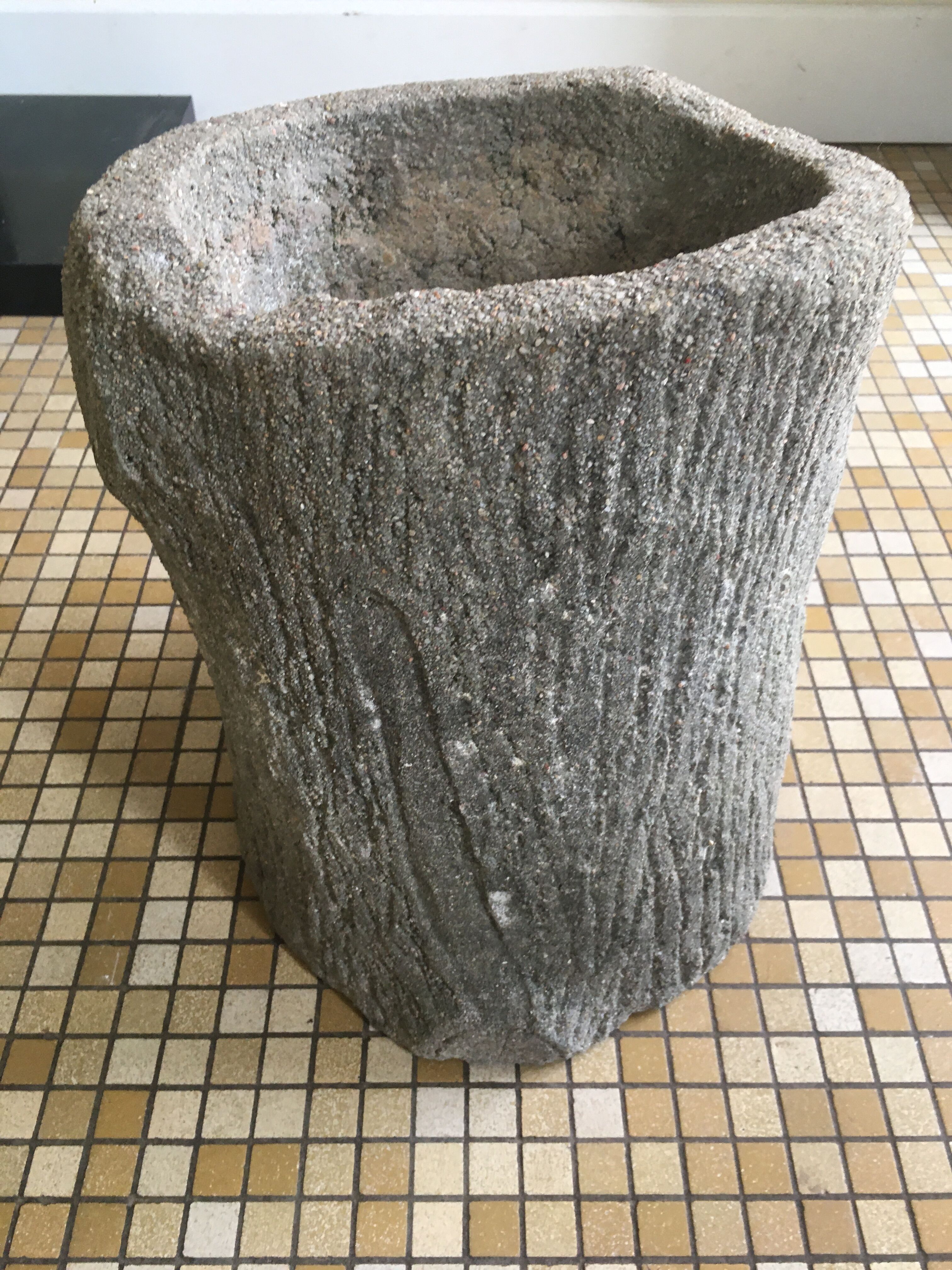 Pair of concrete planters