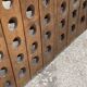 L-shaped walnut solid wood bar, professional furniture, bistro counter, reception.