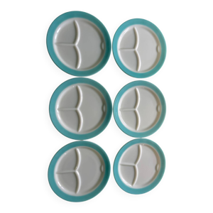 6 assiettes compartimentées Corning USA