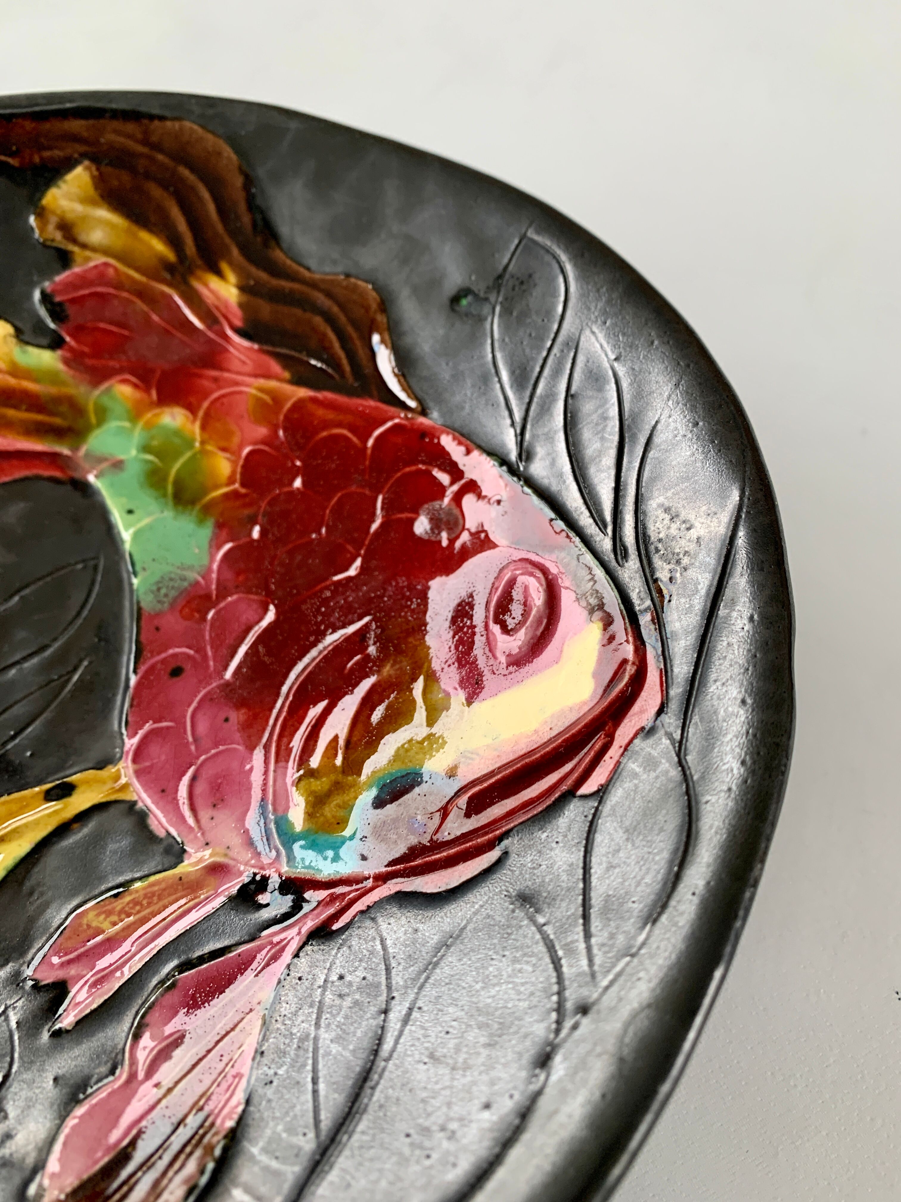 Ceramic wall dish, 60s