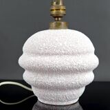 Crisp Glazed Ceramic Ball Lamp, Art Deco, France, Circa 1930