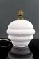 Crisp Glazed Ceramic Ball Lamp, Art Deco, France, Circa 1930