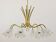 Modern brass floral chandelier Emil Stejnar, Rupert Nikoll, Austria, 1950s