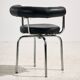 Fauteuil pivotant tubulaire style Bauhaus