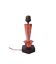 Art Deco style table lamp base in black and pink Bohemian crystal.
